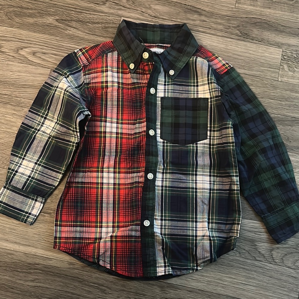 Plaid Kids Shirt - Multicolor